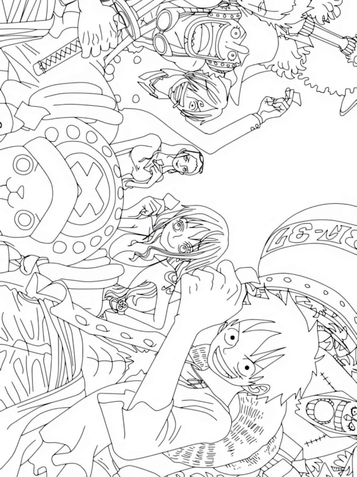 Straw Hat Luffy Coloring Pages