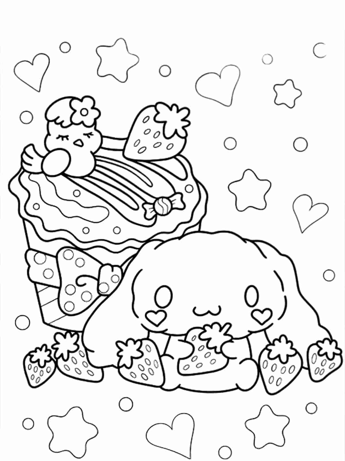 Strawberry And Butterfly Coloring Pages For Kids