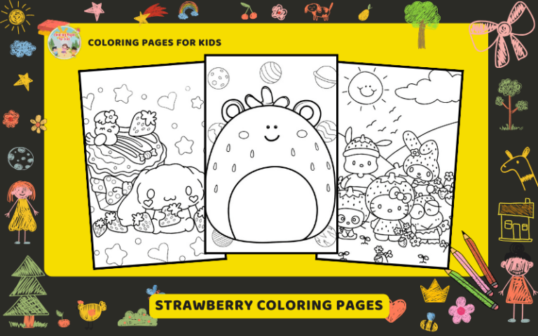 Strawberry Coloring Pages Featured Image Min