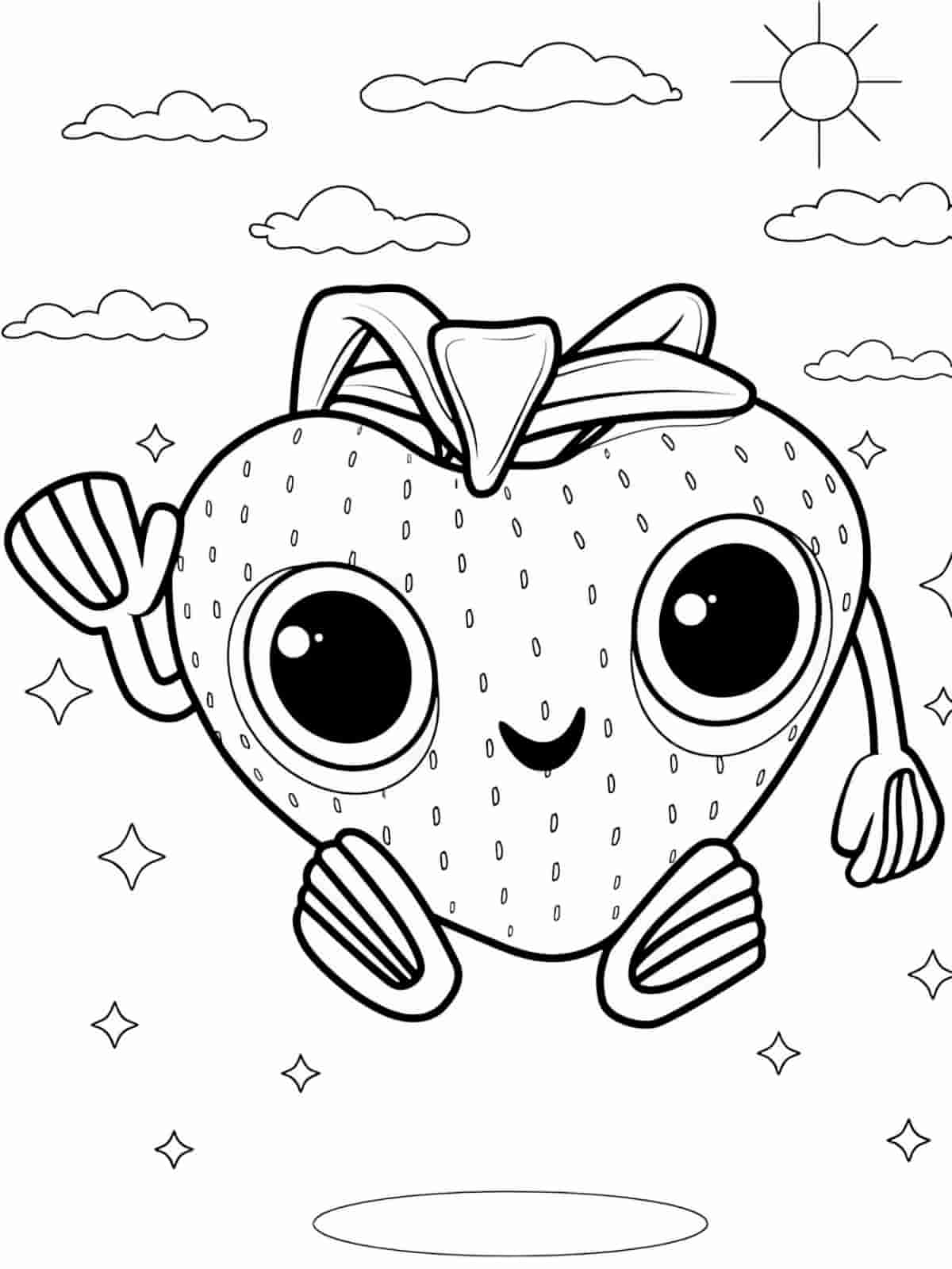 Strawberry Garden Coloring Pages For Kids