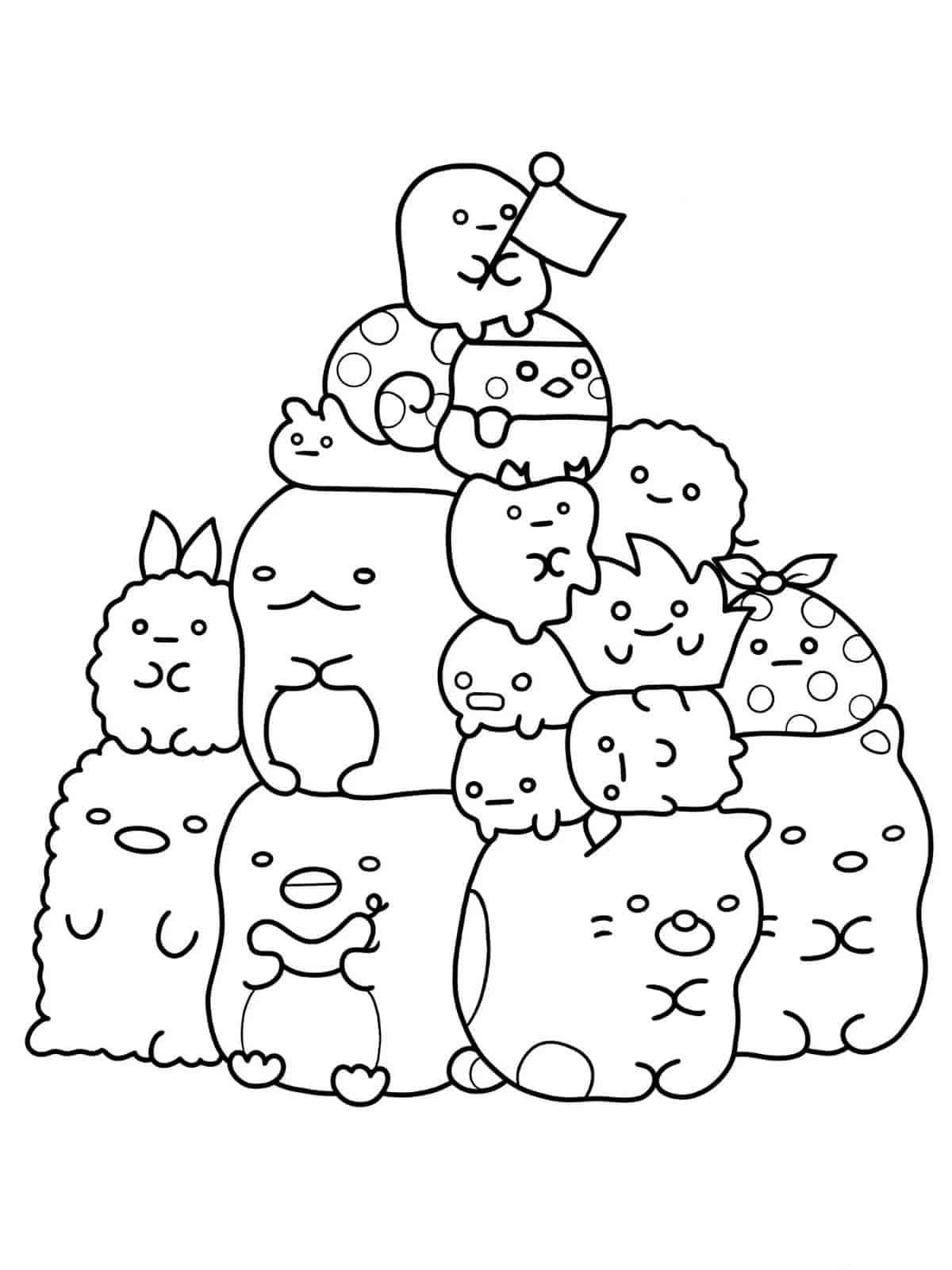 Sumikko Gurashi Coloring Pages Free Download