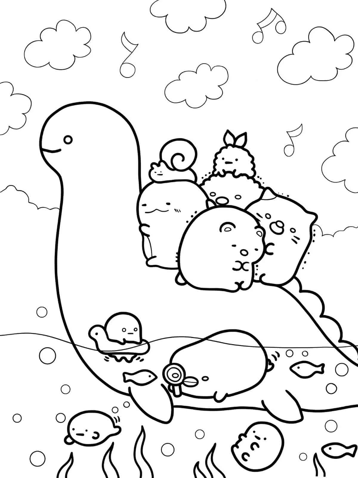 Sumikko Gurashi Coloring Pages Pdf