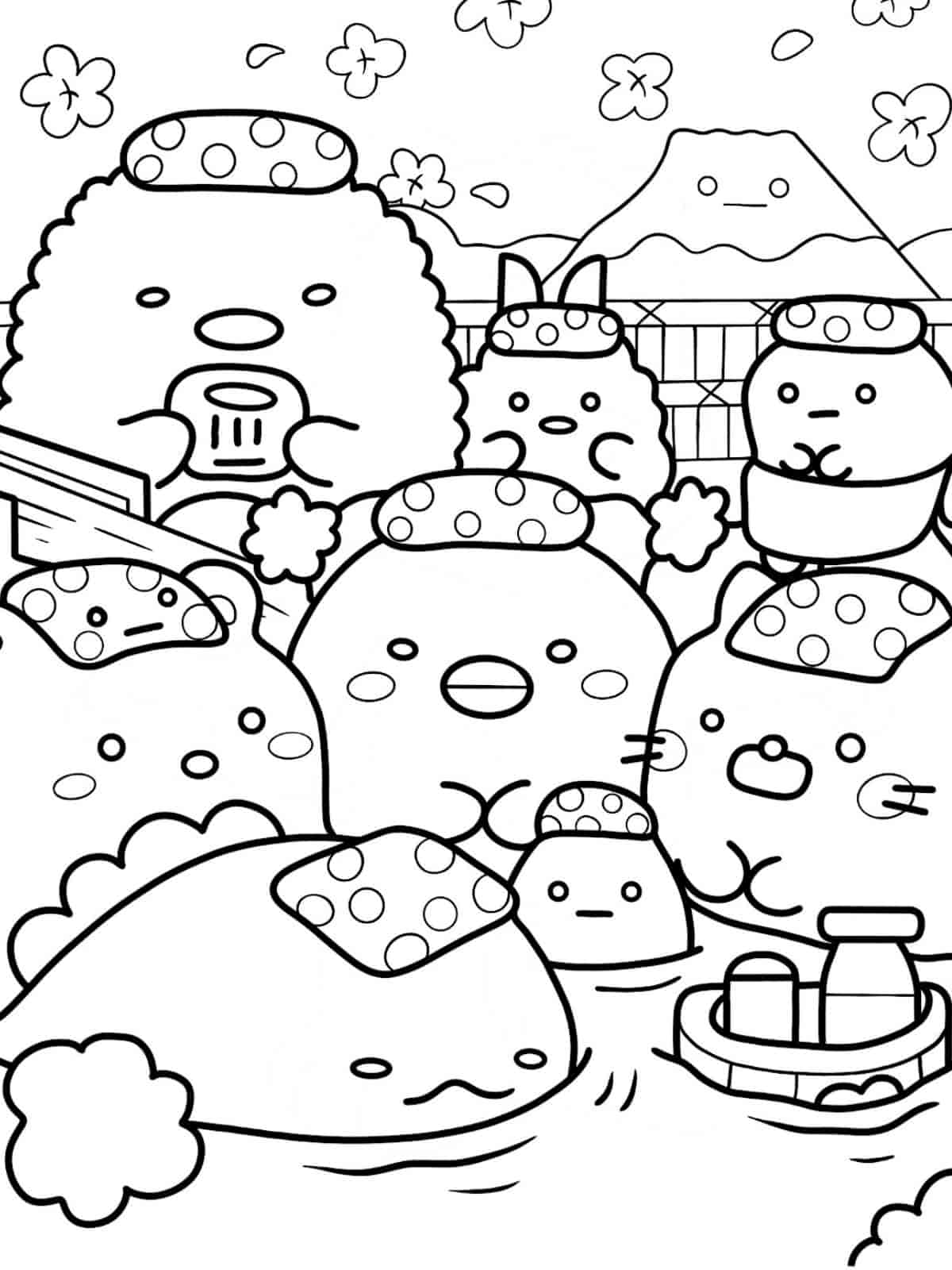 Sumikko Gurashi Coloring Sheets For Kids