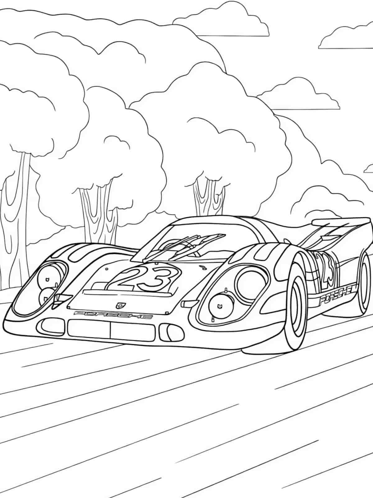 Super Fast Race Car Coloring Page