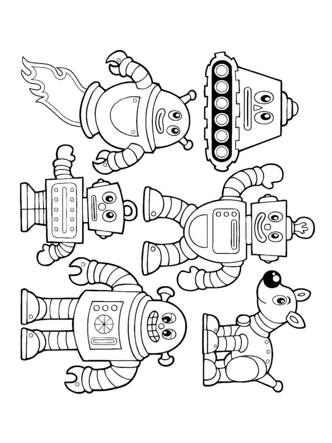 30+ раскрасок роботов для скачивания и печати 🎨🤖 - Coloringpagesforkids.net