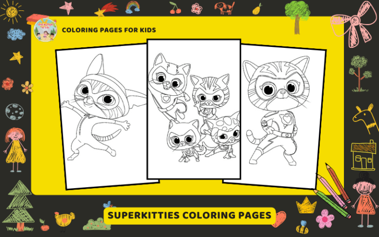 Superkitties Coloring Pages Featured Image Min