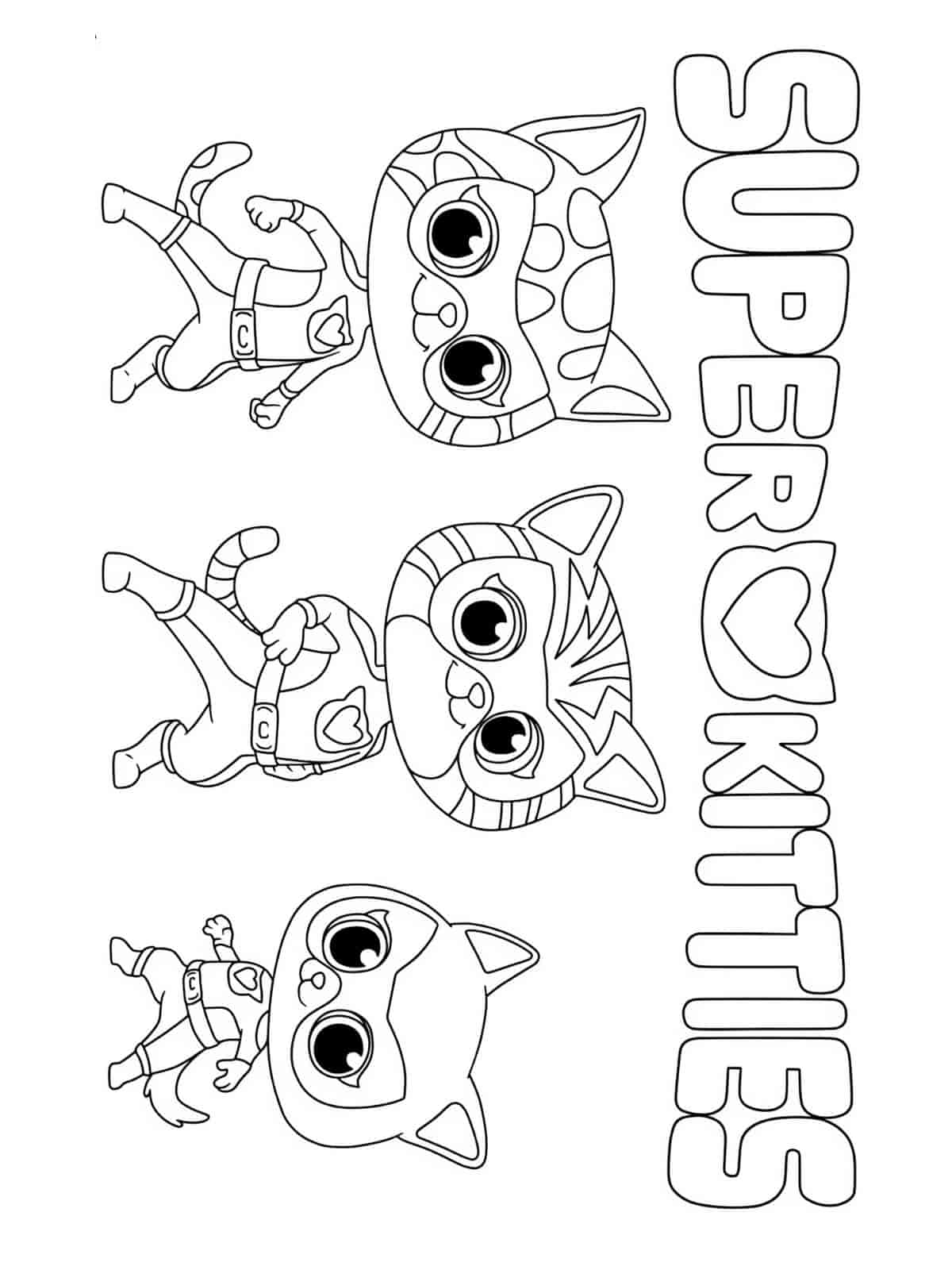 Superkitties Coloring Pages For Kids