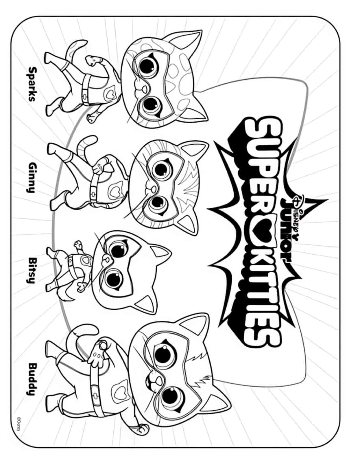 Superkitties Coloring Sheets