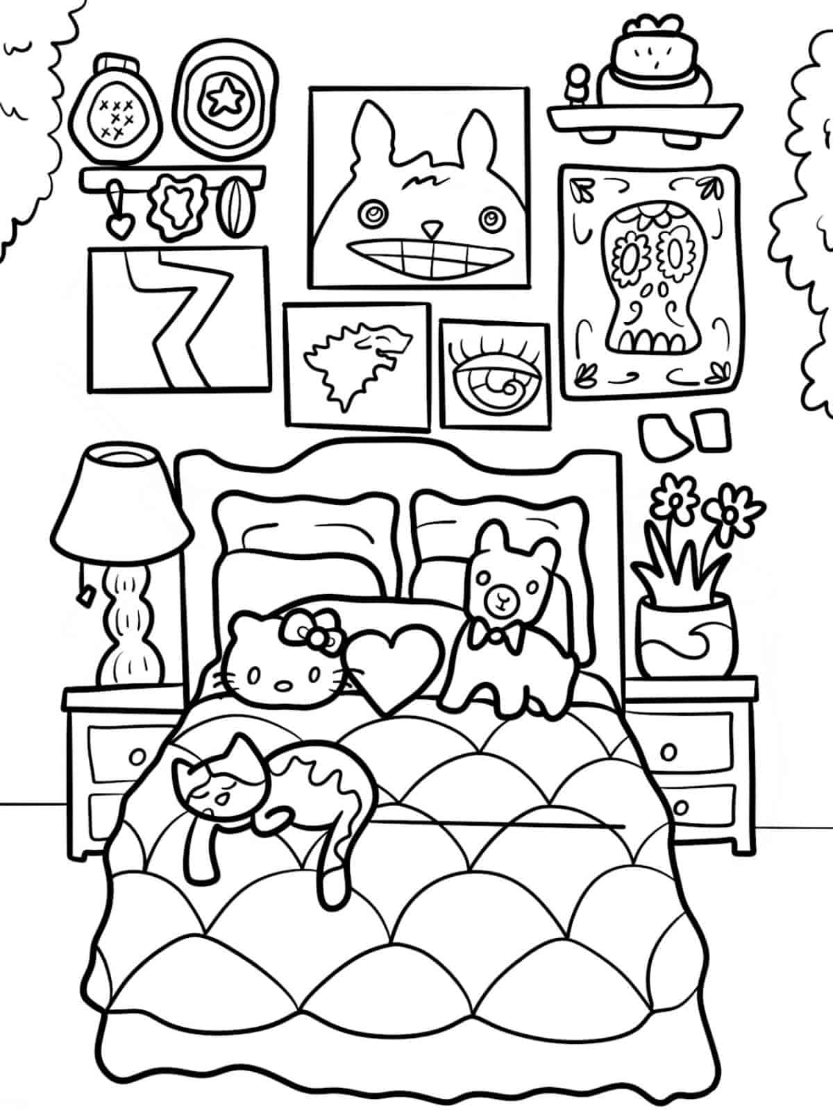 Sweet Cozy Cottage Coloring Pages
