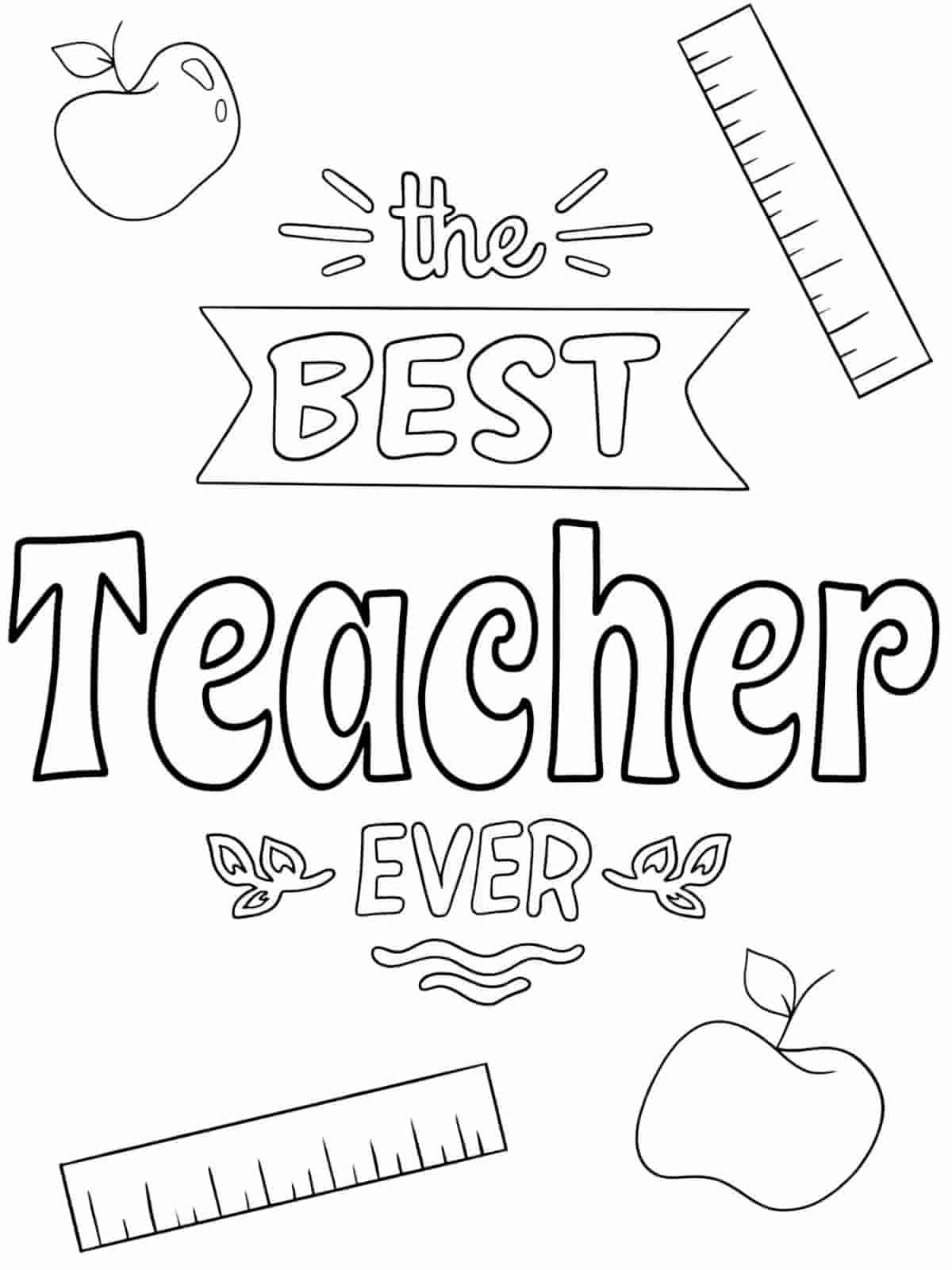 Teacher Day Activity Coloring Pages