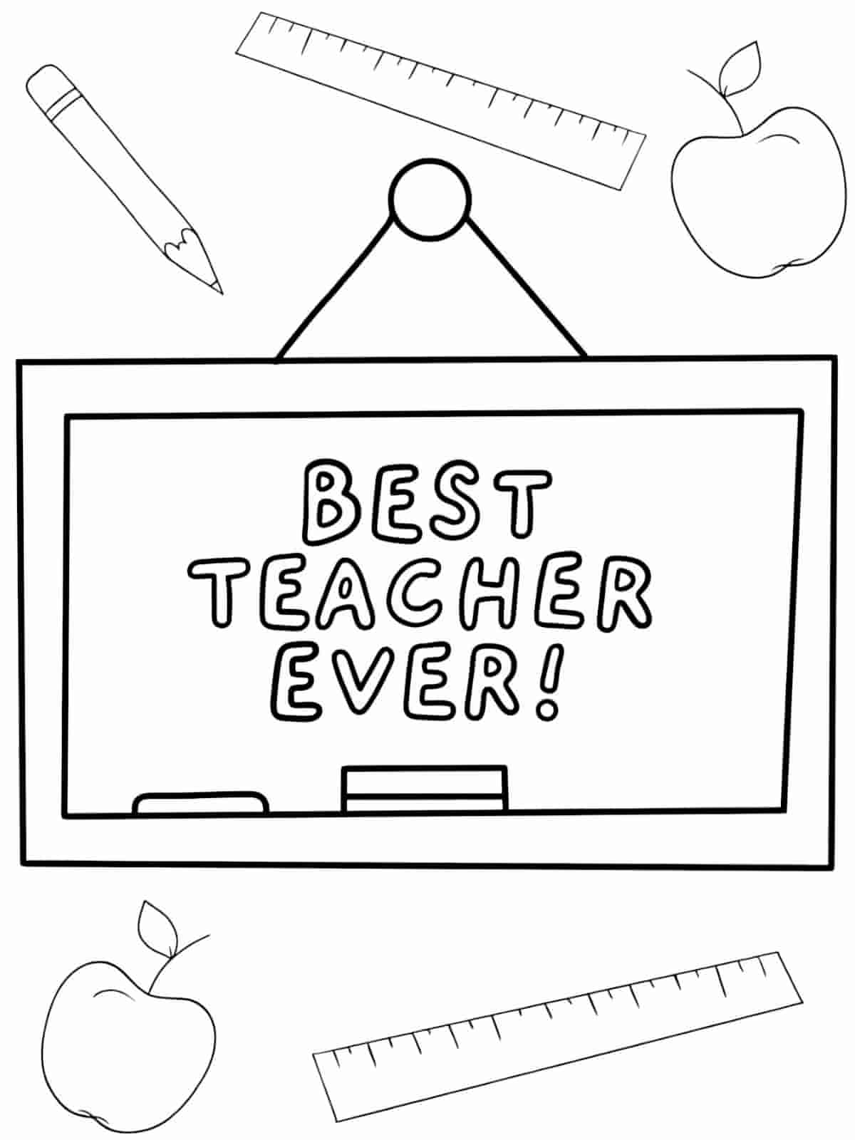 Teacher Day Celebration Coloring Pages