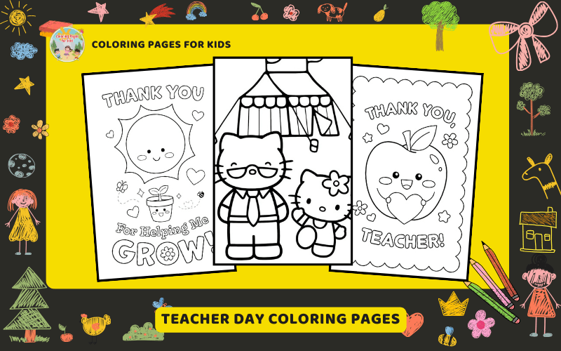 Teacher Day Coloring Pages Featured Image Min