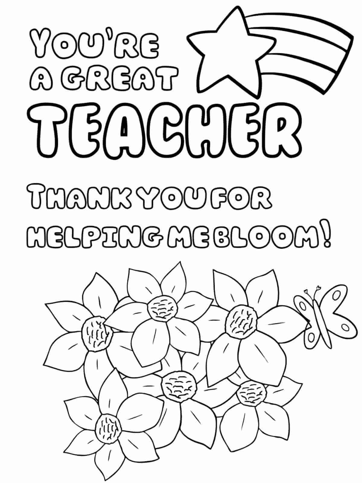 Teacher Day Hands Coloring Pages