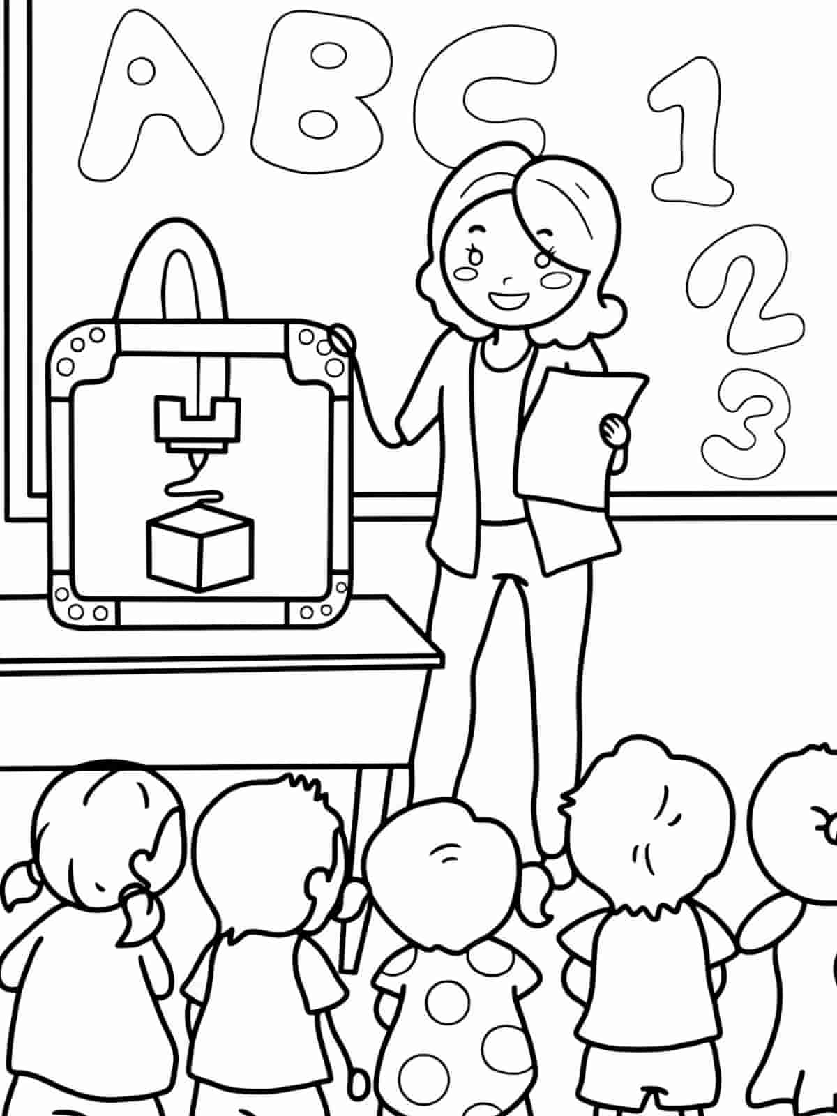 Teacher Day Love Coloring Pages