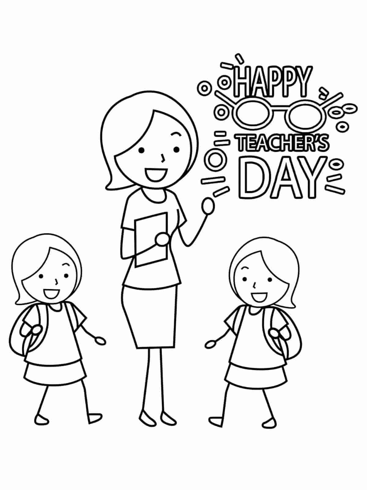 Teacher Day Puzzle Coloring Pages