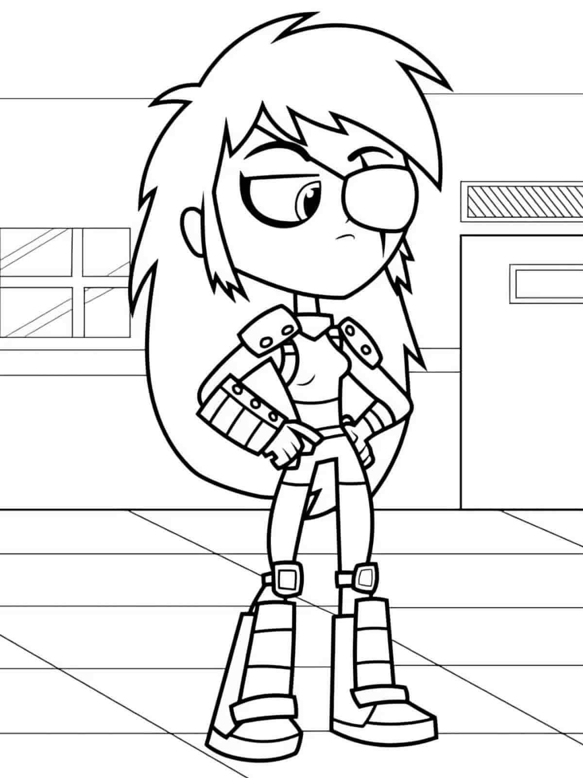 Teen Titans Go Beast Boy And Starfire Coloring Page