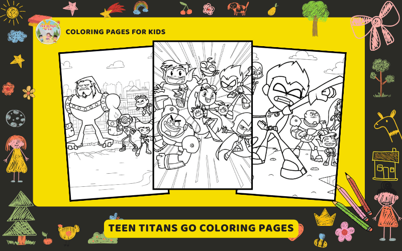 Teen Titans Go Coloring Pages Featured Image