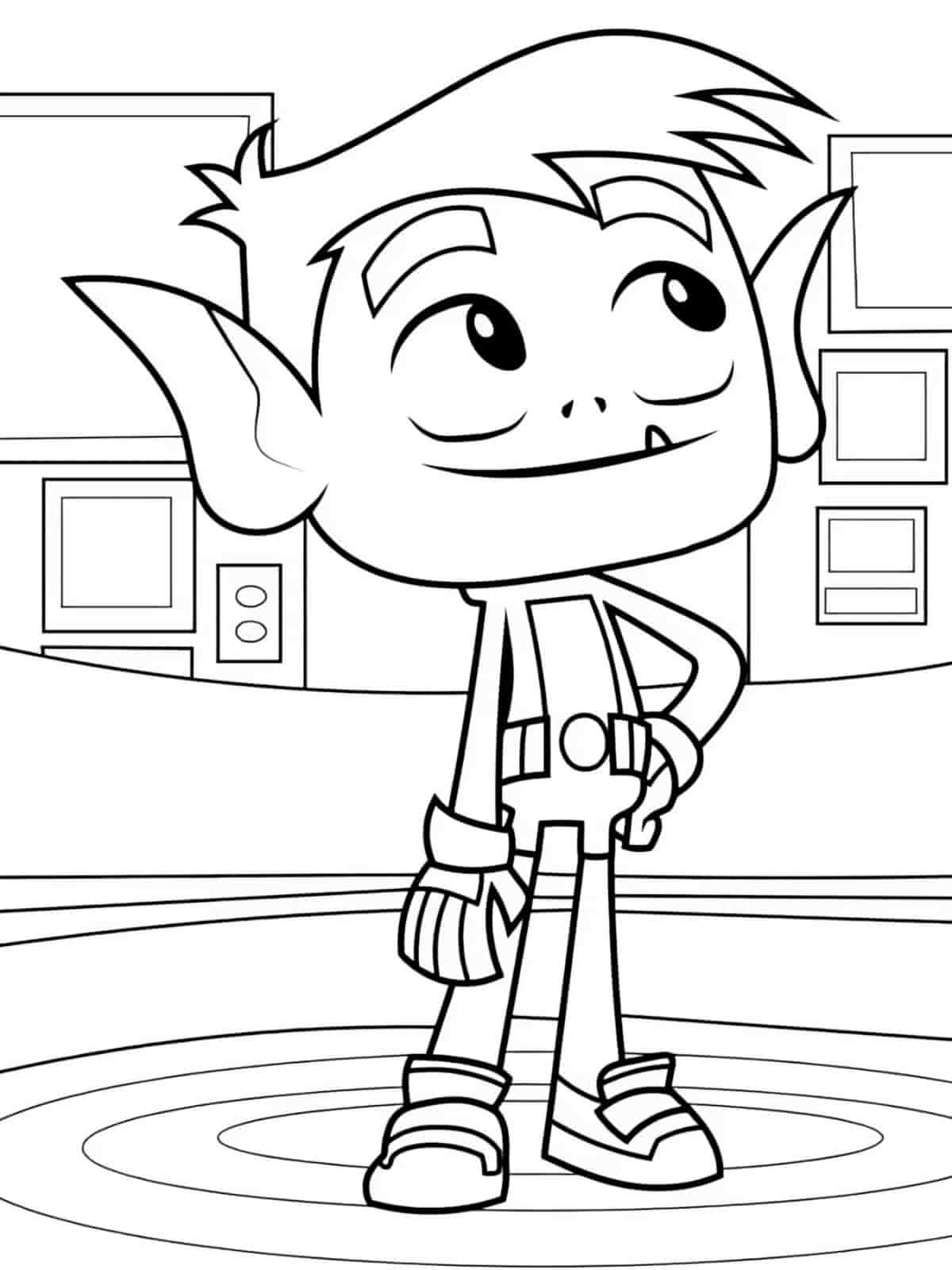 Teen Titans Go Comic Coloring Pages