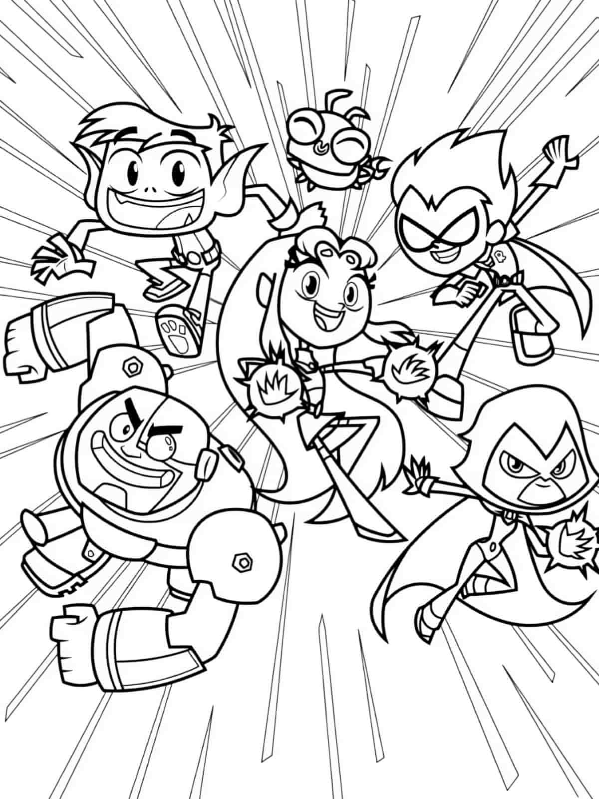 Teen Titans Go Fun Coloring Pages