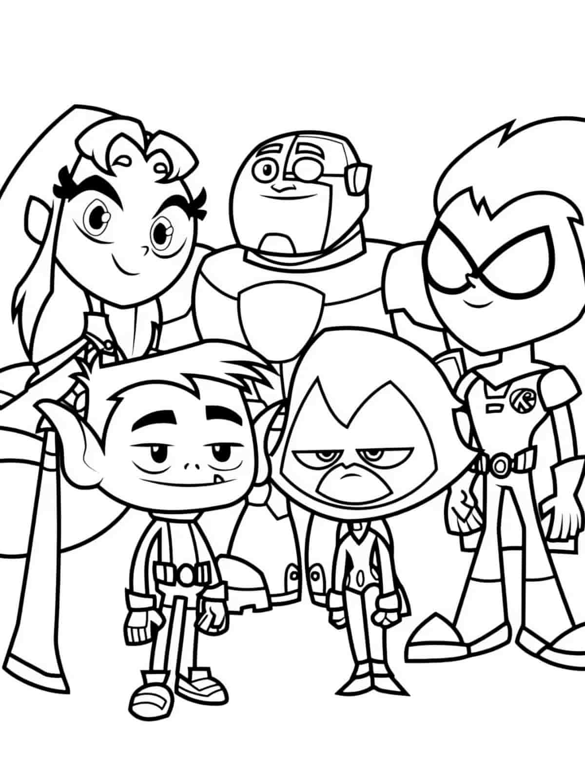 Teen Titans Go Vehicles Coloring Page