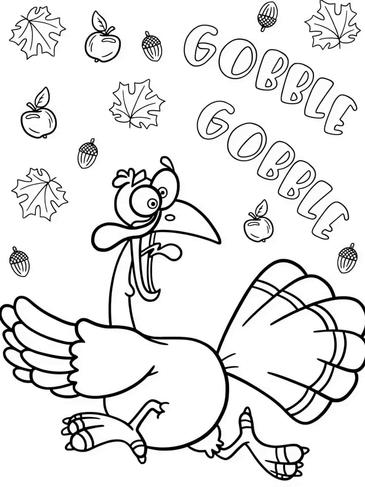 Thanksgiving Coloring Sheets With Harvest Scene