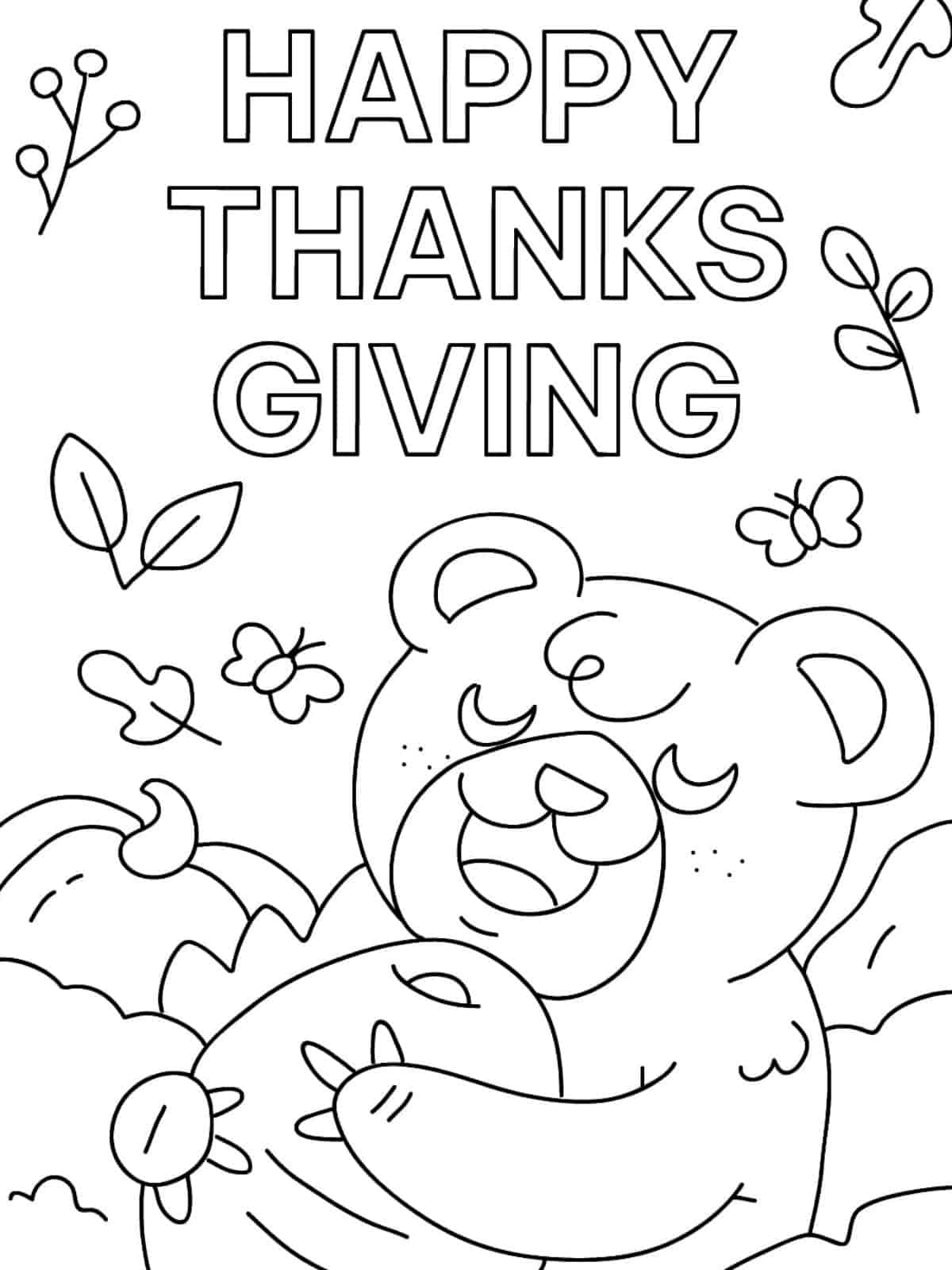 Thanksgiving Mittens And Scarf Coloring Pages For Kids