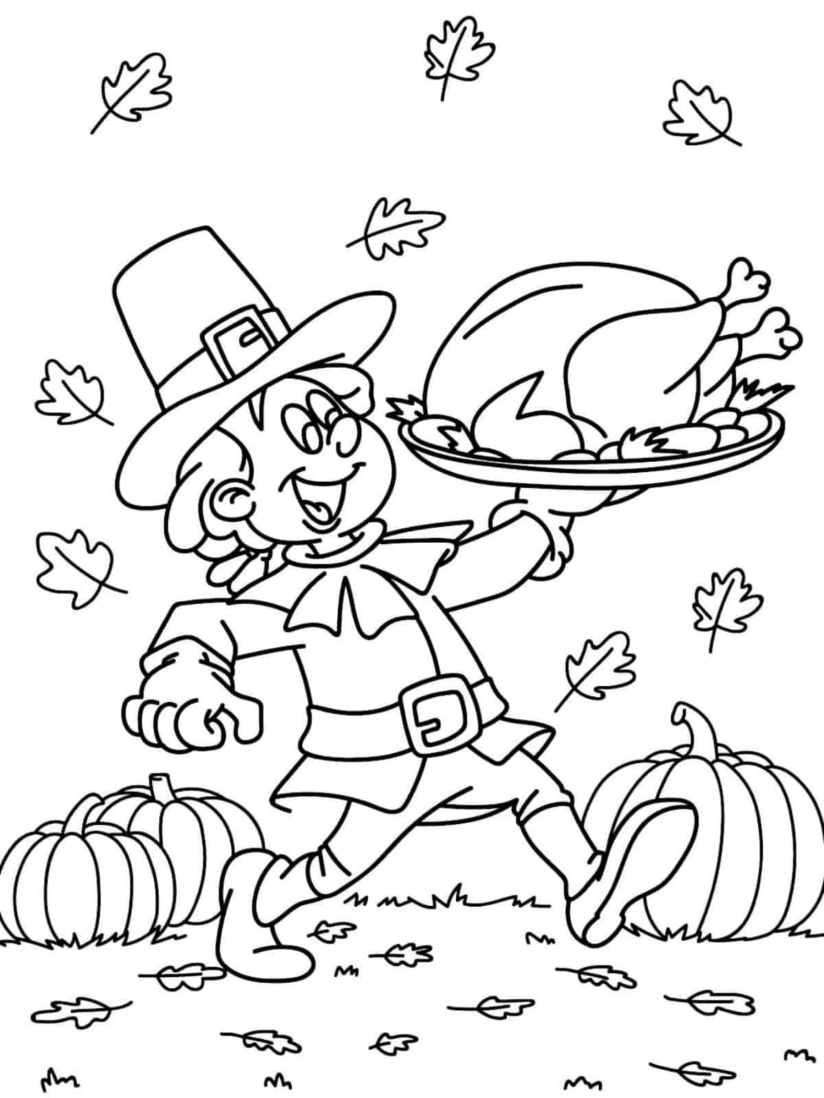 Thanksgiving Pie Coloring Pages For Children