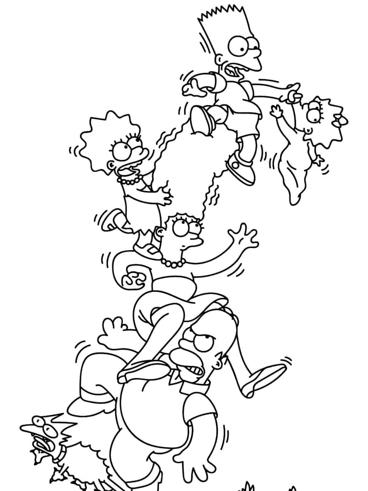 The Simpsons Memorable Scenes Coloring Pages