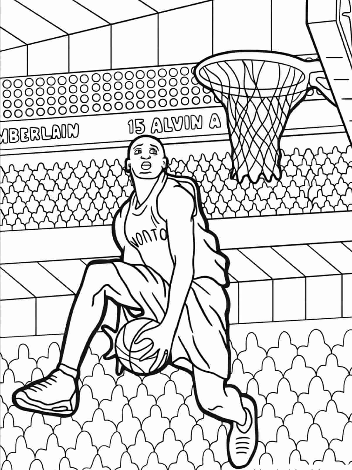 Three Point Shot Coloring Pages