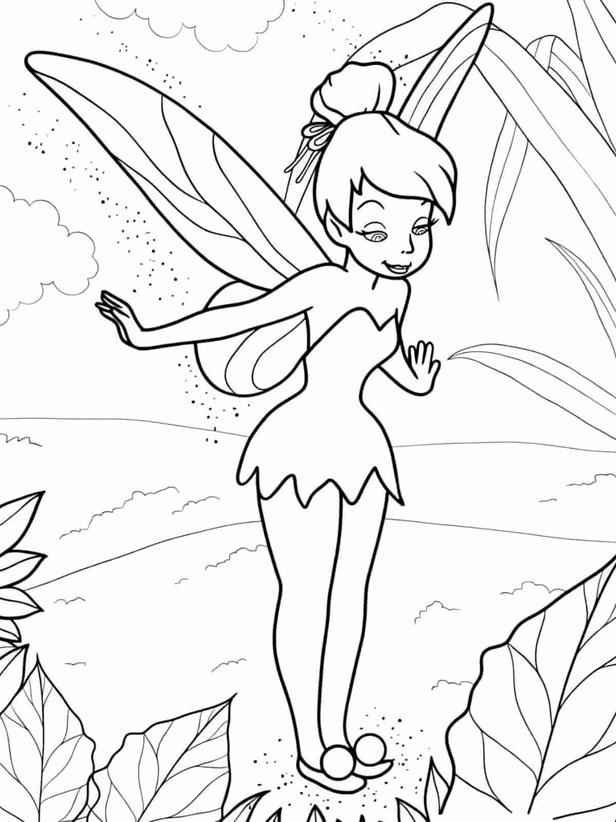 Tinker Bell And Animals Coloring Pages