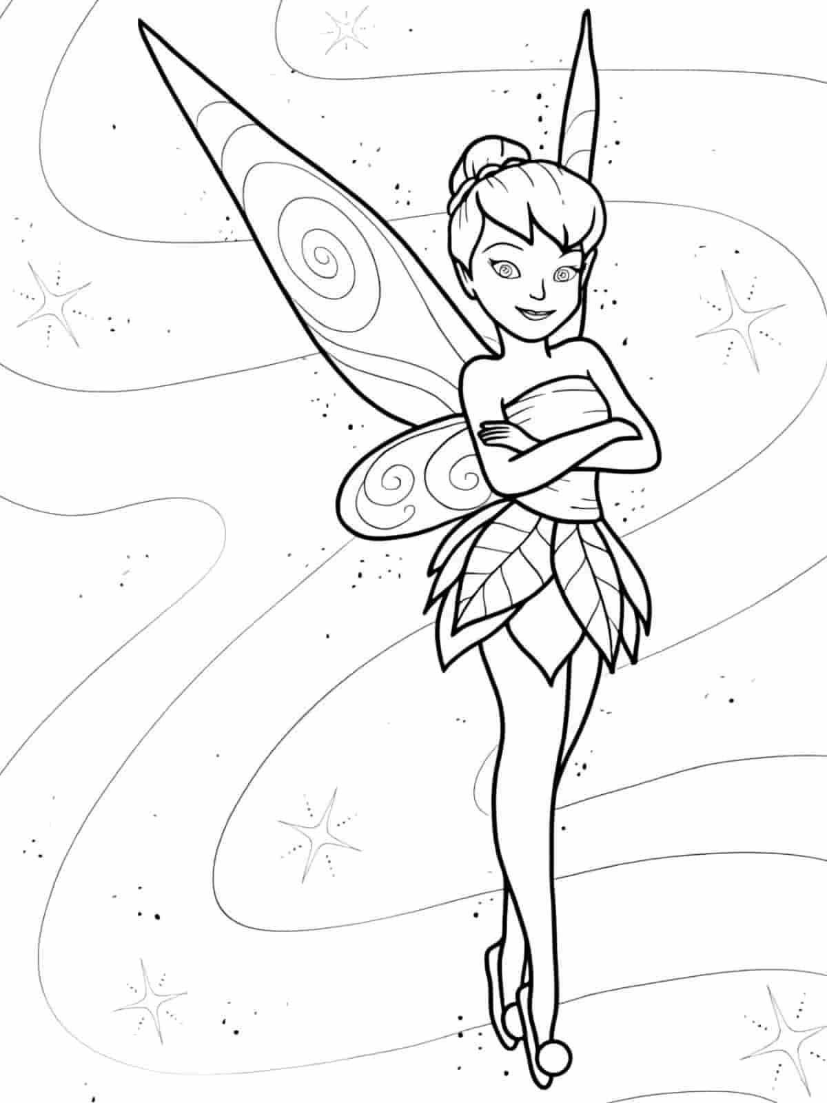 Tinker Bell And Pixie Dust Coloring Pages