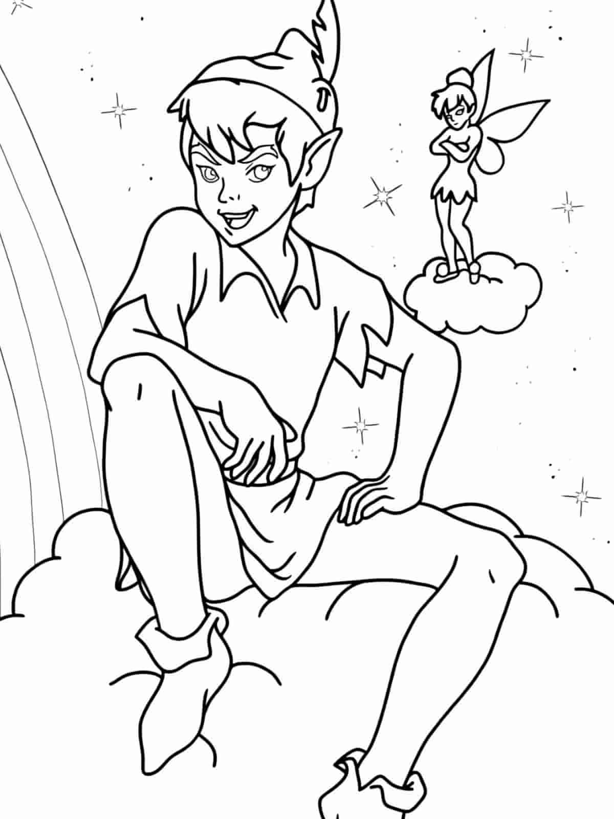 Tinker Bell Coloring Pages With Flowers