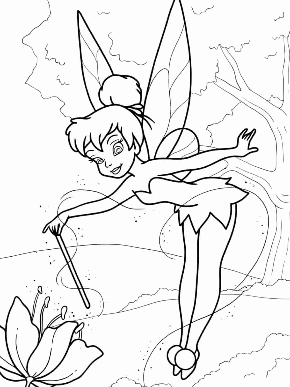 Tinker Bell Coloring Pages With Magic