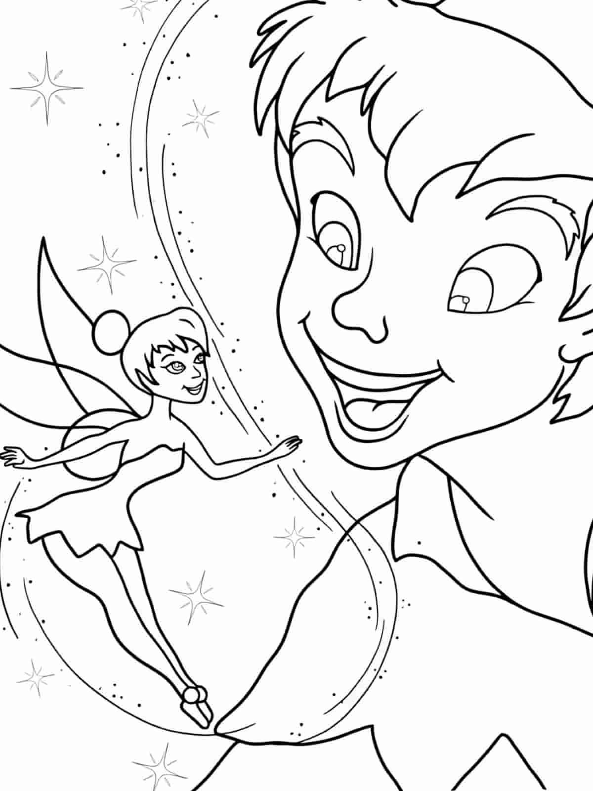 Tinker Bell Fairy Tale Coloring Pages