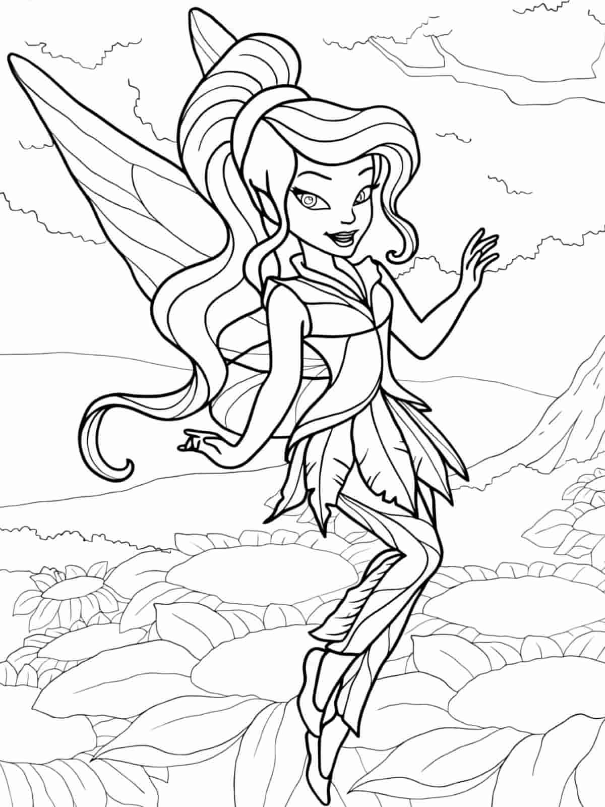 Tinker Bell Wings Coloring Pages