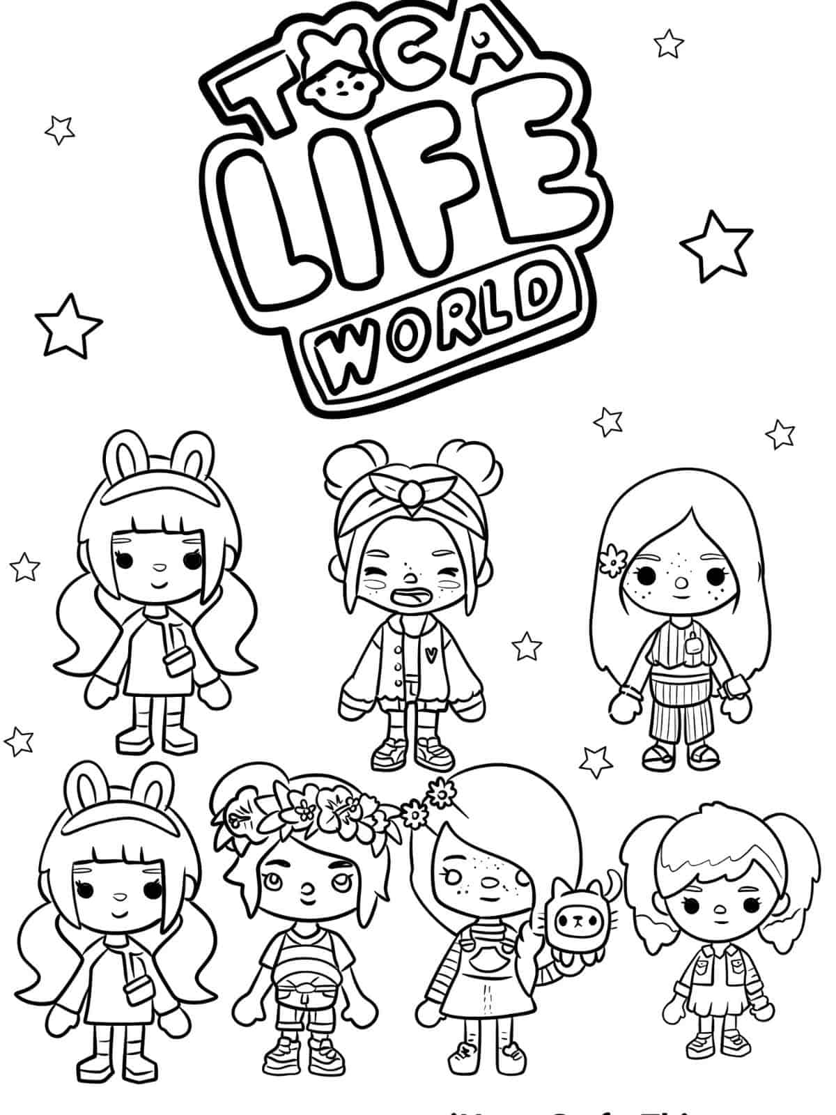 Toca Boca Life World Game Coloring Pages