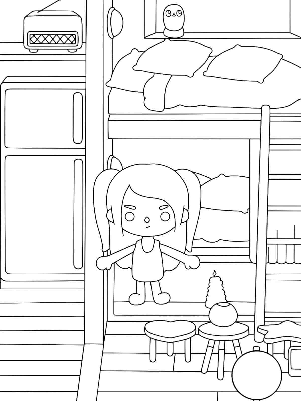 Toca Room Coloring Pages