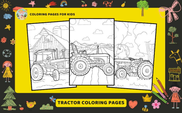 Tractor Coloring Pages Featured Image Min