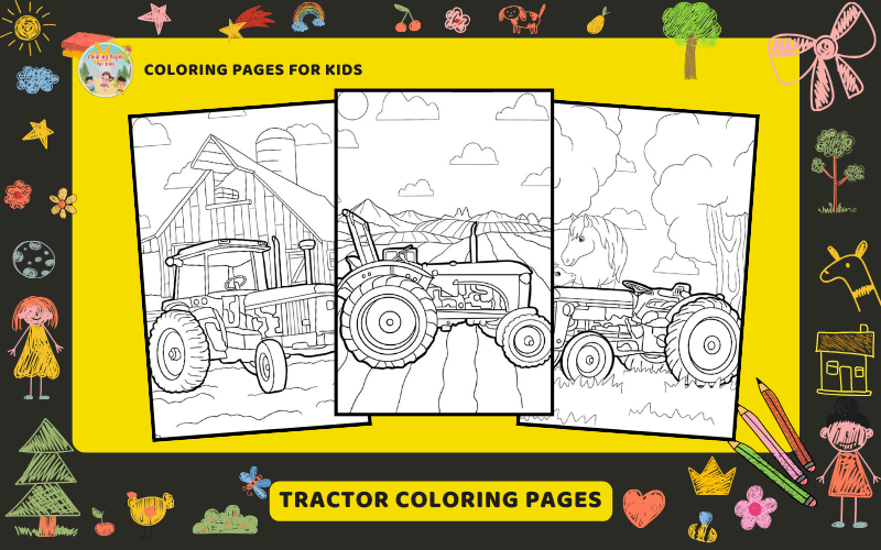 Tractor Coloring Pages Featured Image Min