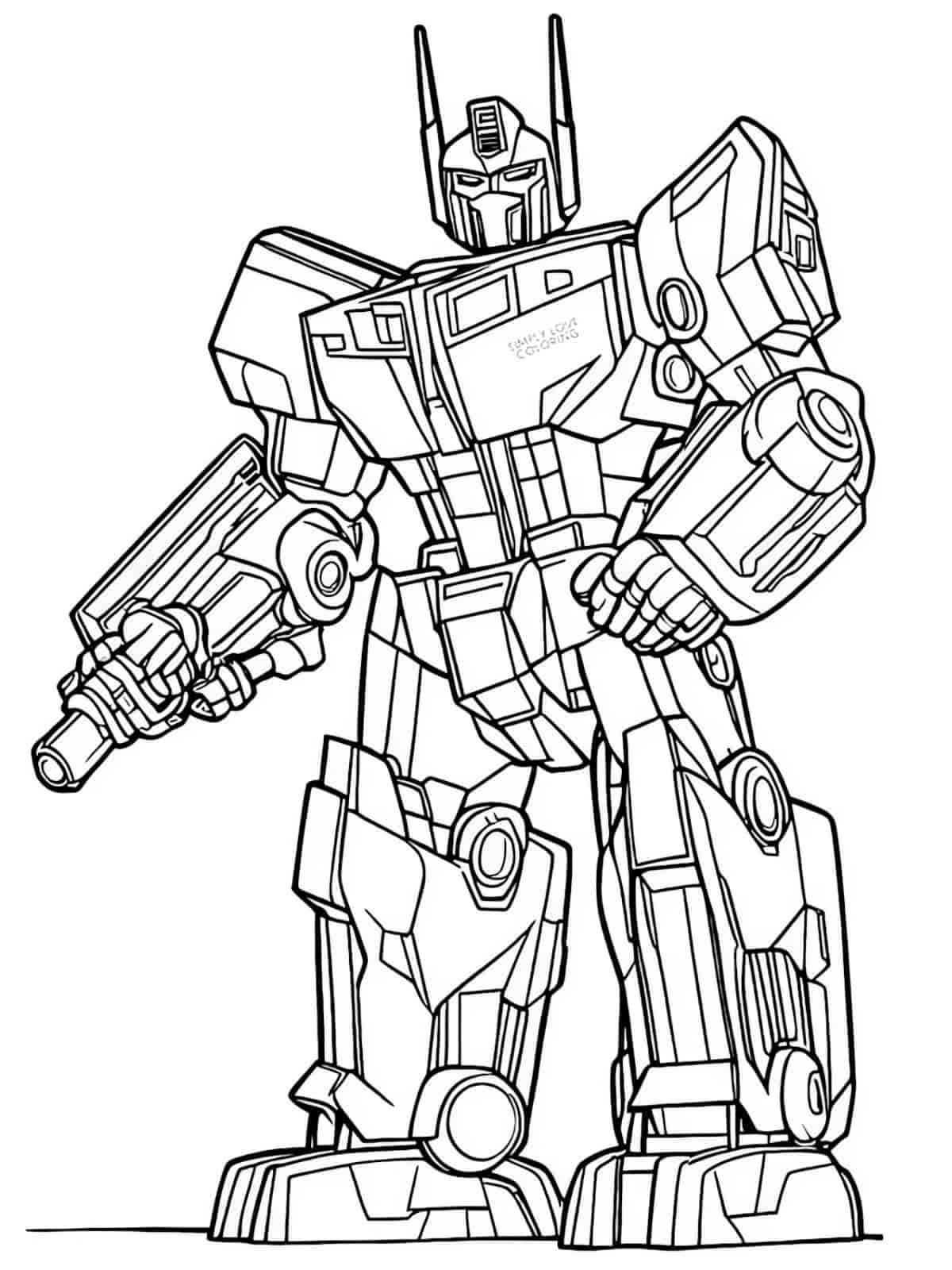 Transformer Battle Scene Coloring Pages