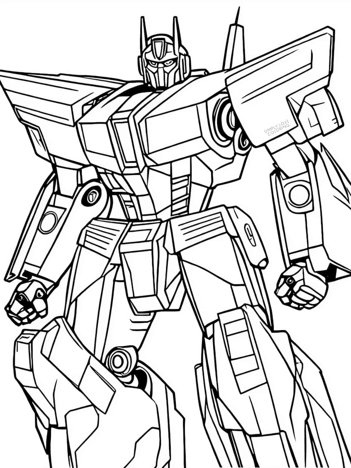 Transformer Coloring Page For Preschoolers