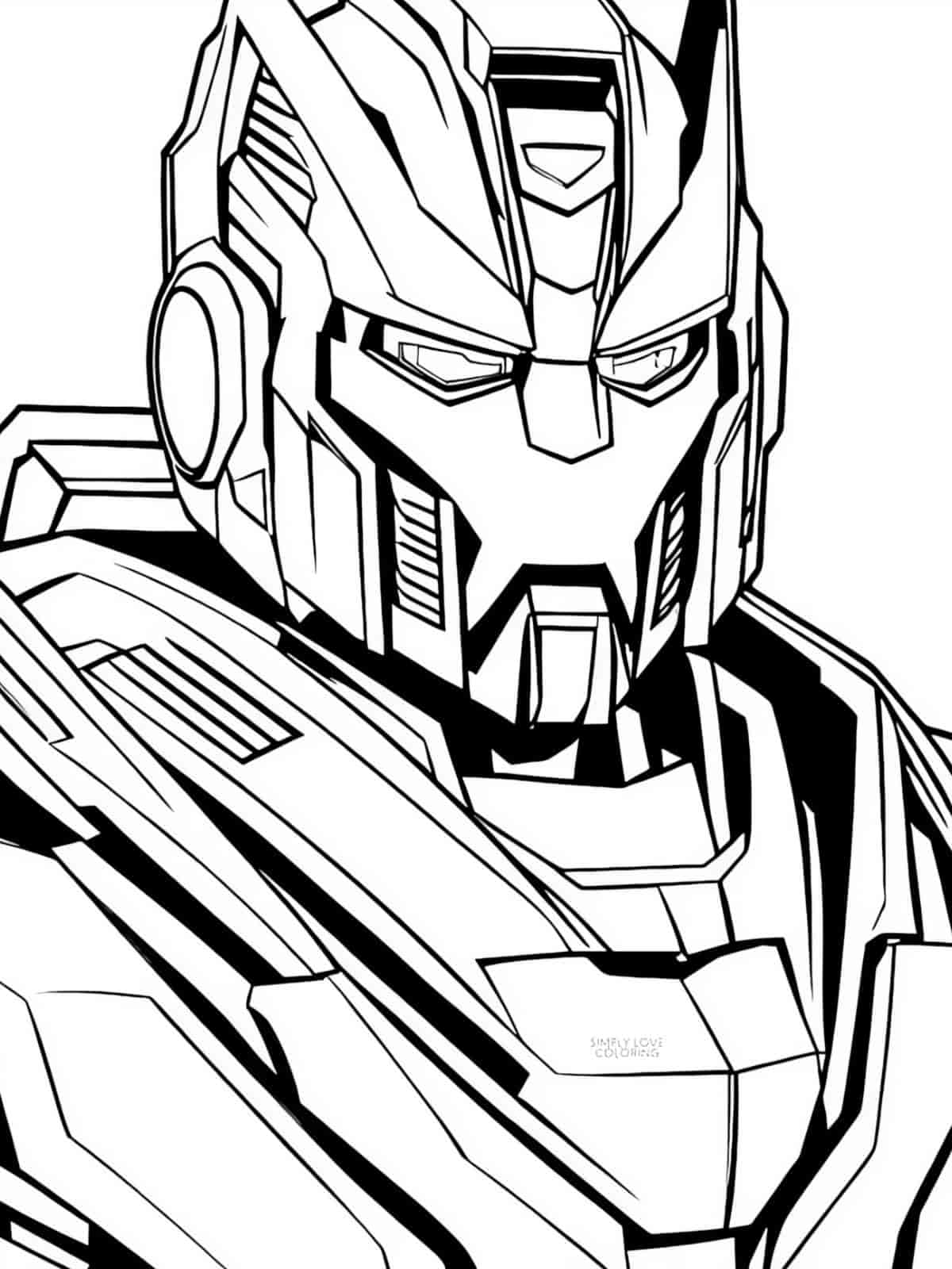 Transformer Coloring Page For Toddlers