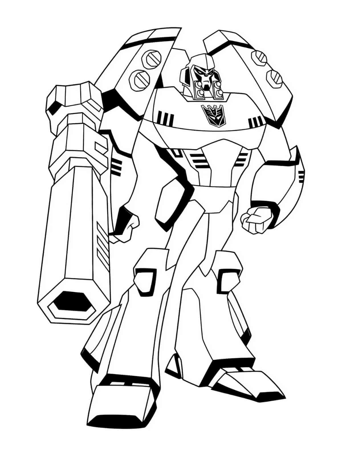 Transformer Fighting Villain Coloring Pages