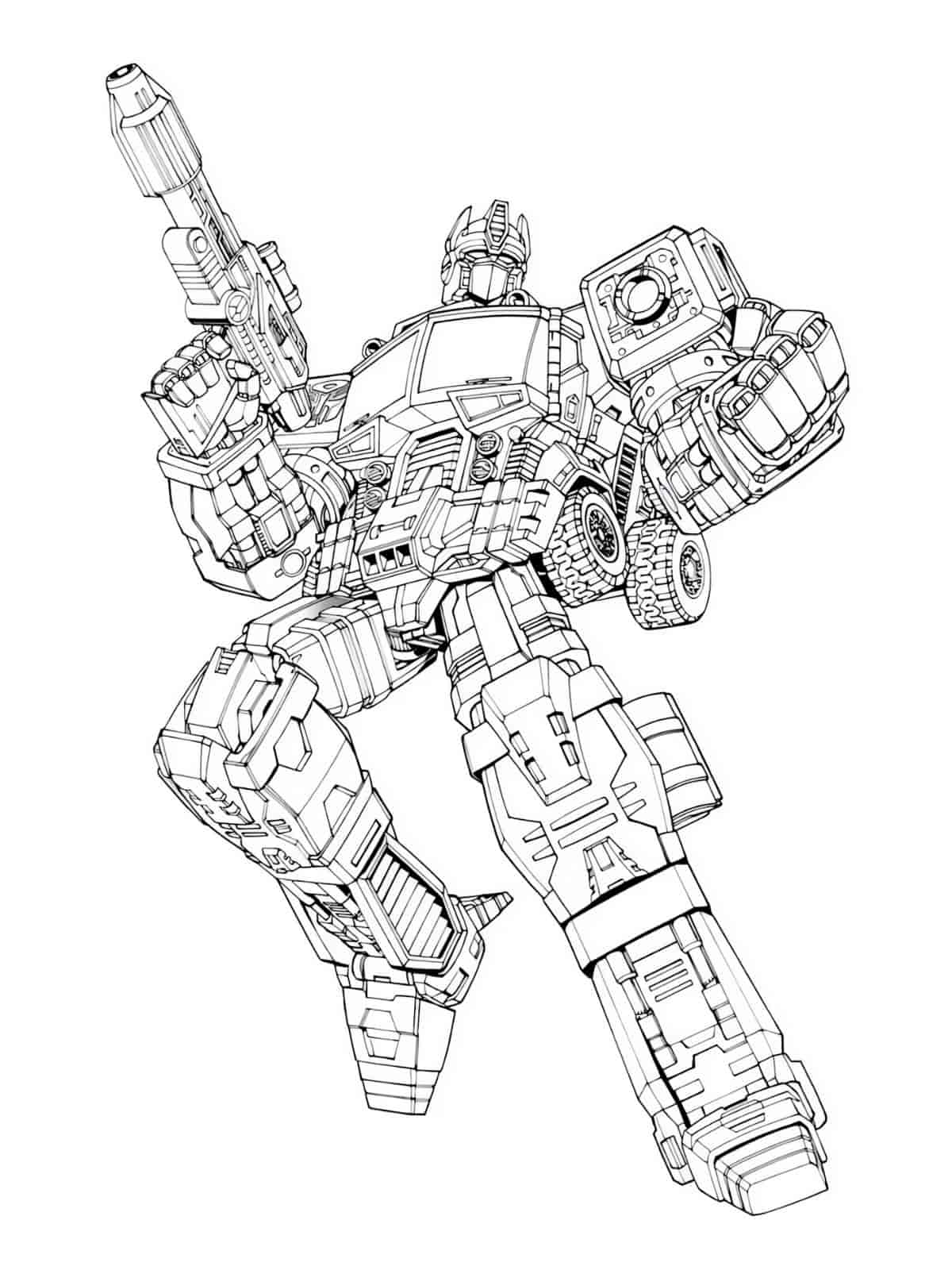 Transformer Saving The World Coloring Pages