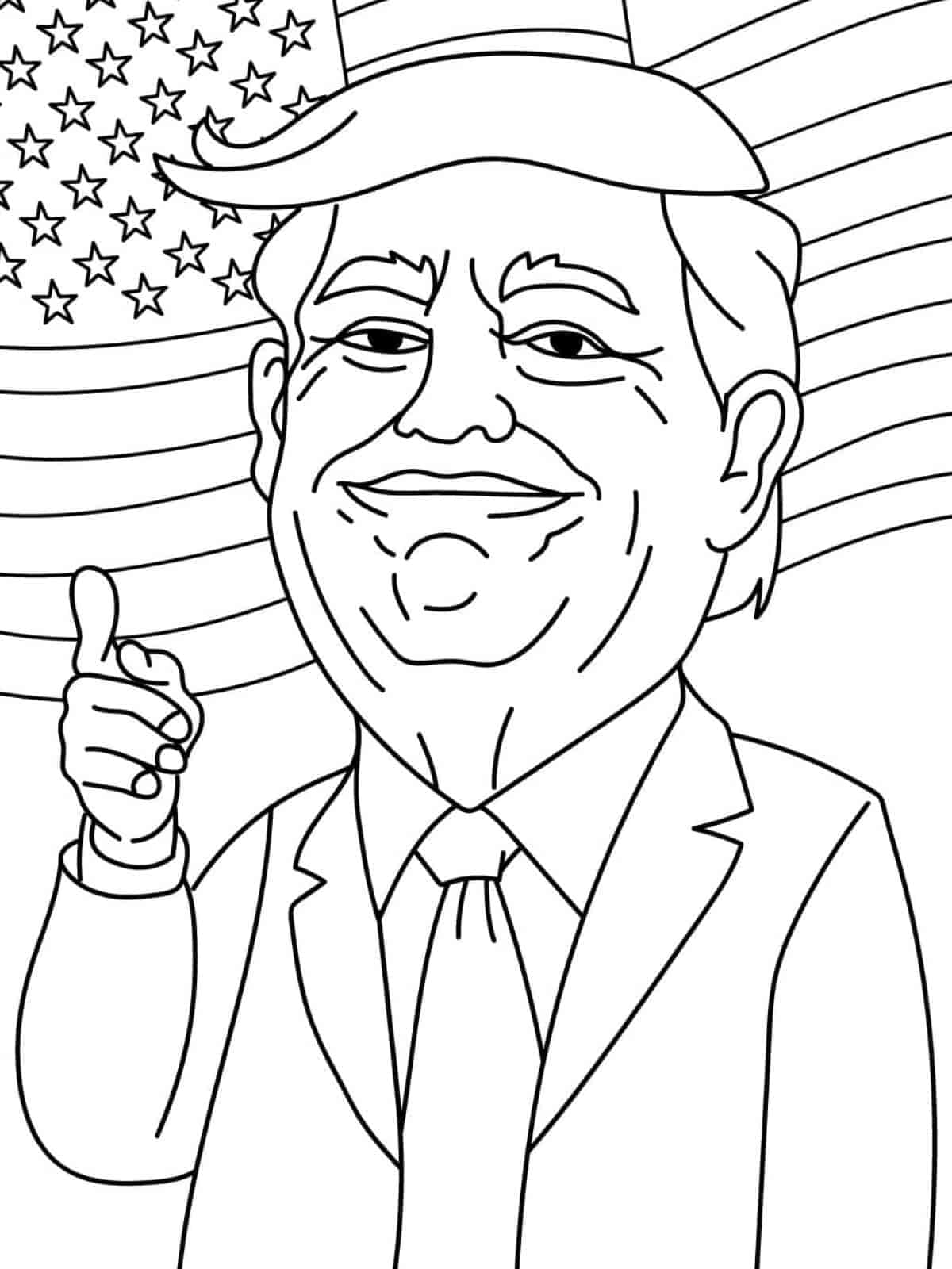 Trump Victory Party Election Coloring Pages