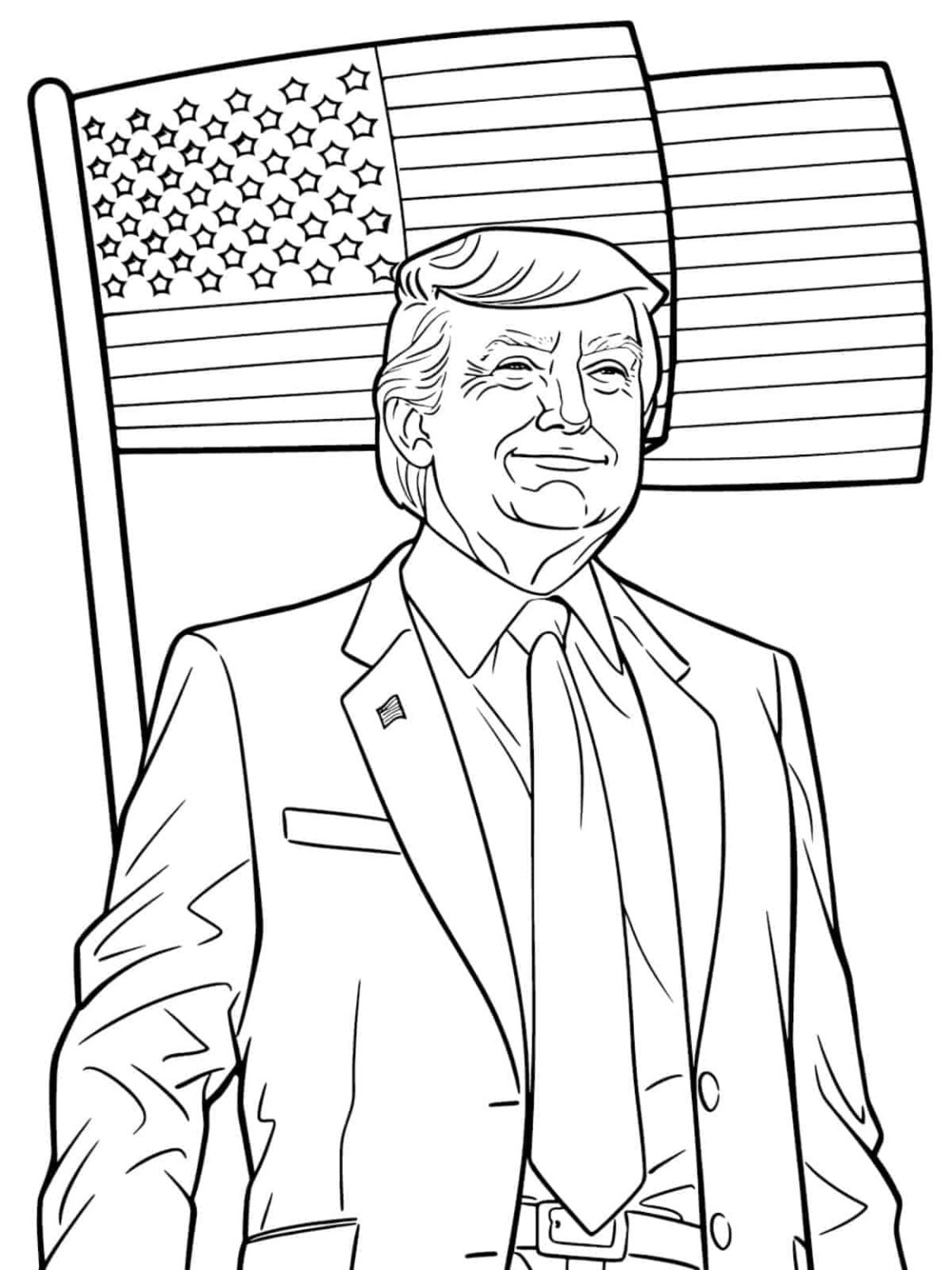 20+ Donald Trump Coloring Pages For Kids
