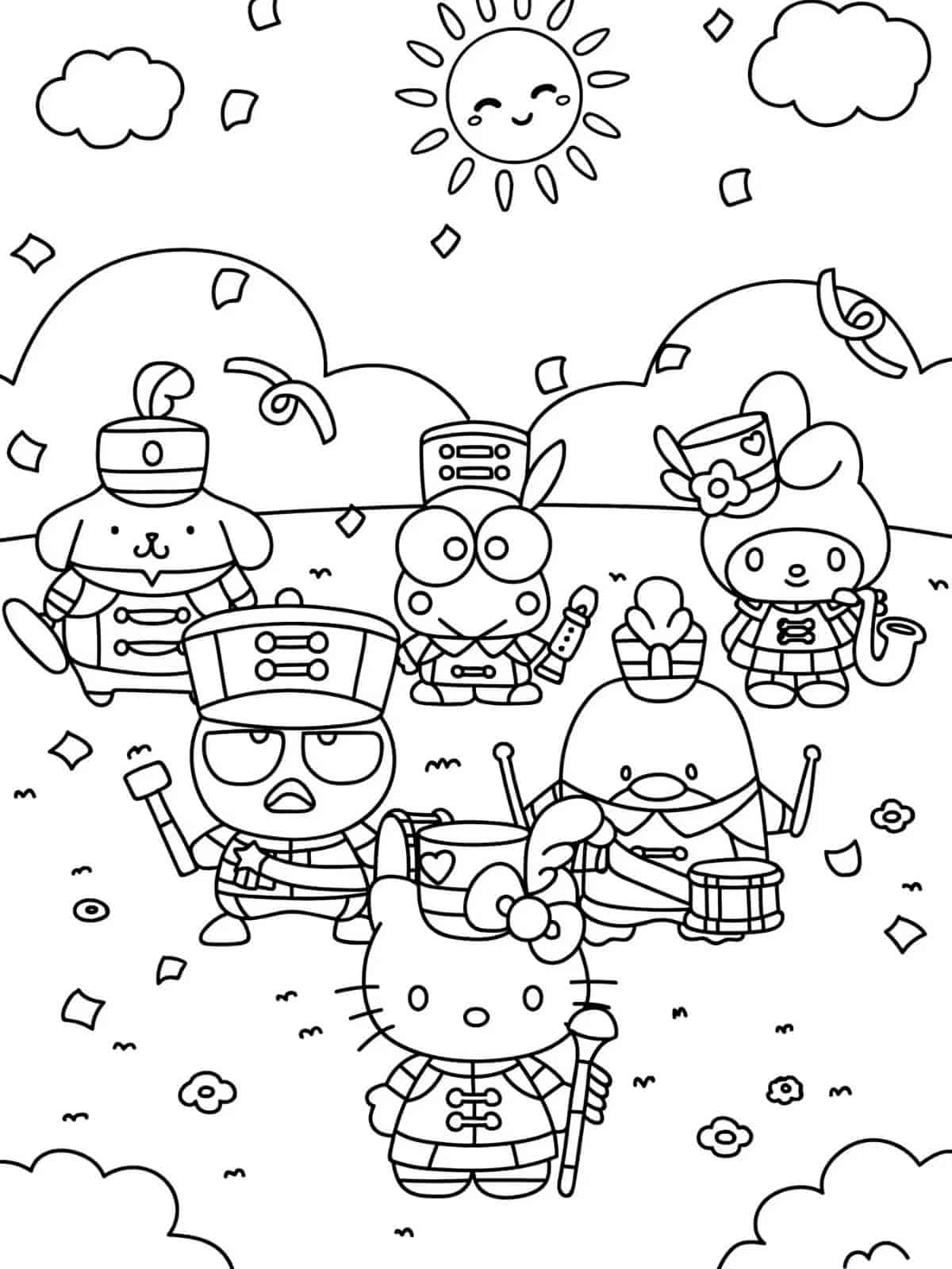 Tuxedo Sam And Friends Coloring Pages