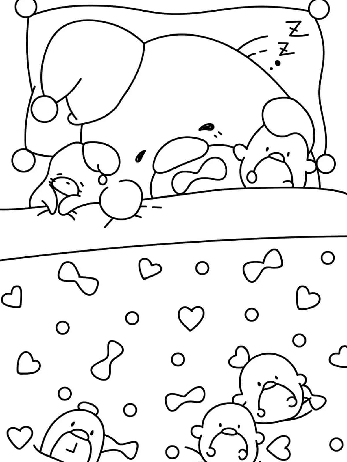 Tuxedo Sam Eating Ice Cream Coloring Pages