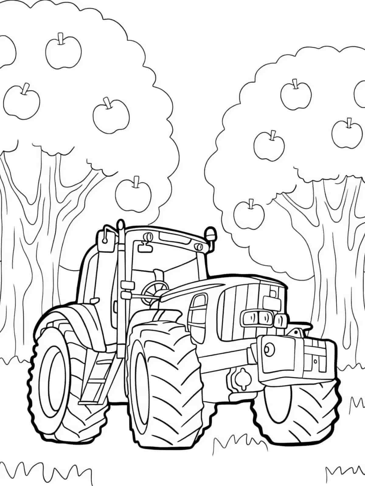 Vintage Tractor Coloring Pages