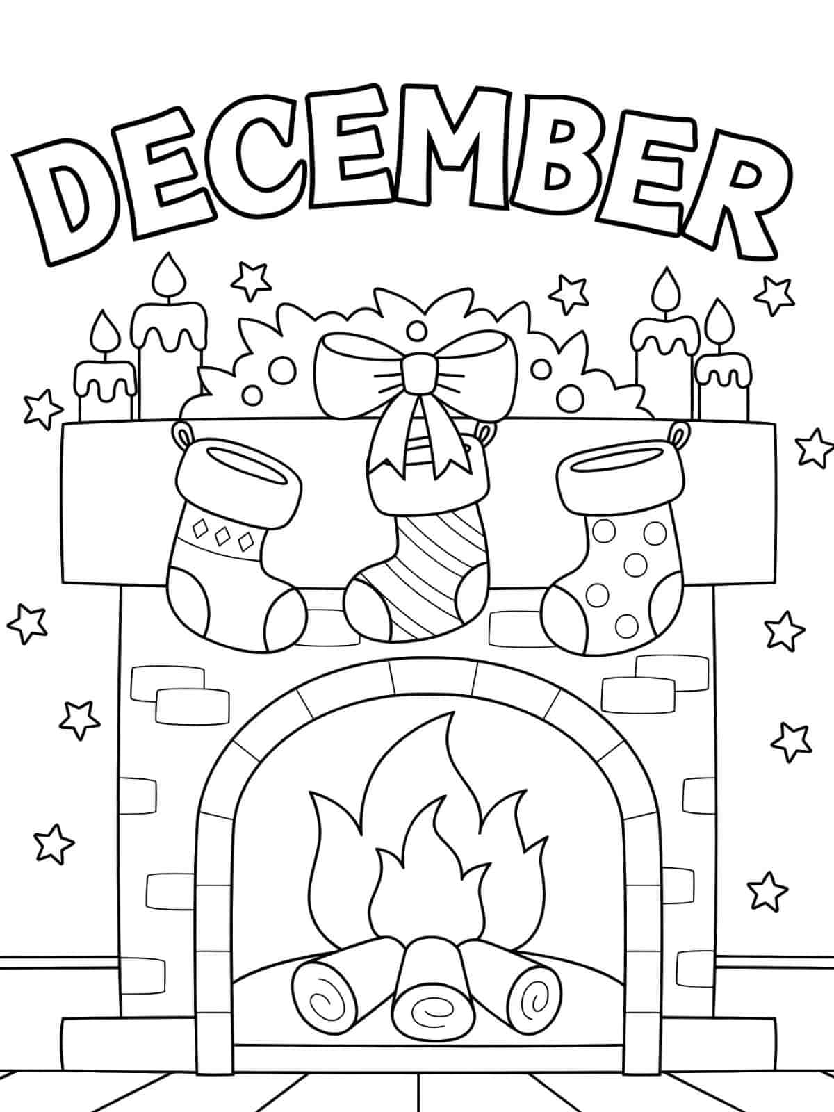 Warm Hello December Coloring Pages